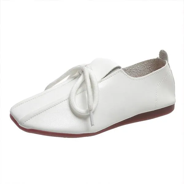Women's Round Toe Casual Lace-Up Beanie Shoes 03616394S