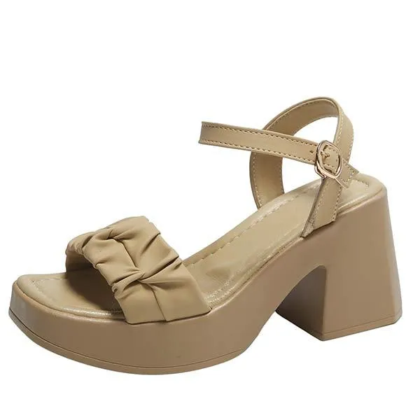 Women's Single-Band Chunky Heel Sandals 19636096C