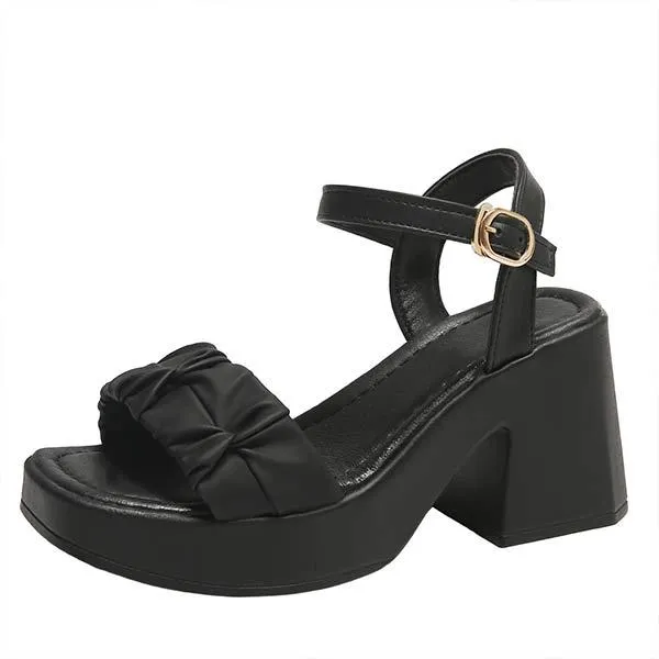 Women's Single-Band Chunky Heel Sandals 19636096C